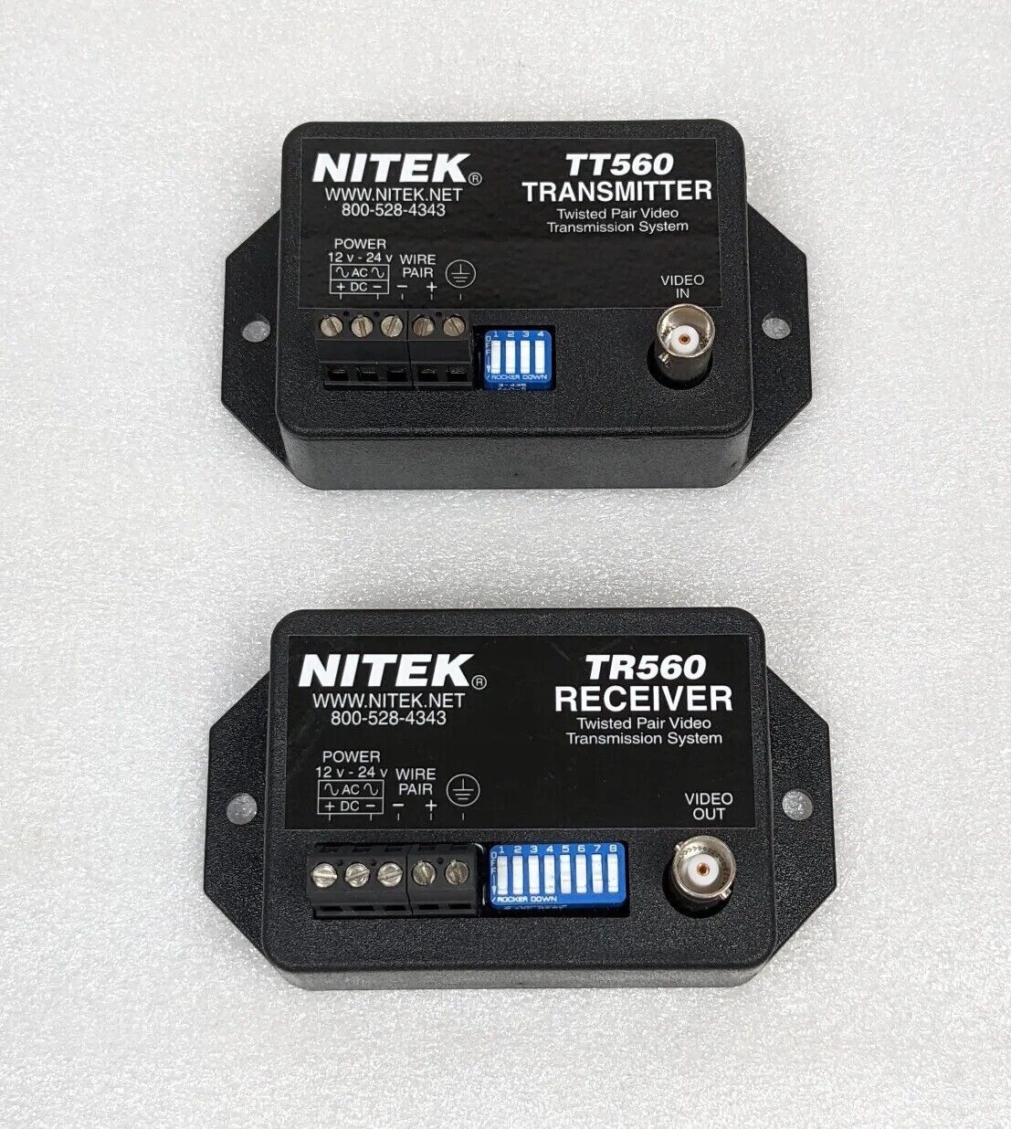 Nitek TT560 & TR560 Transmitter and Receiver Twisted Pair Transmission System