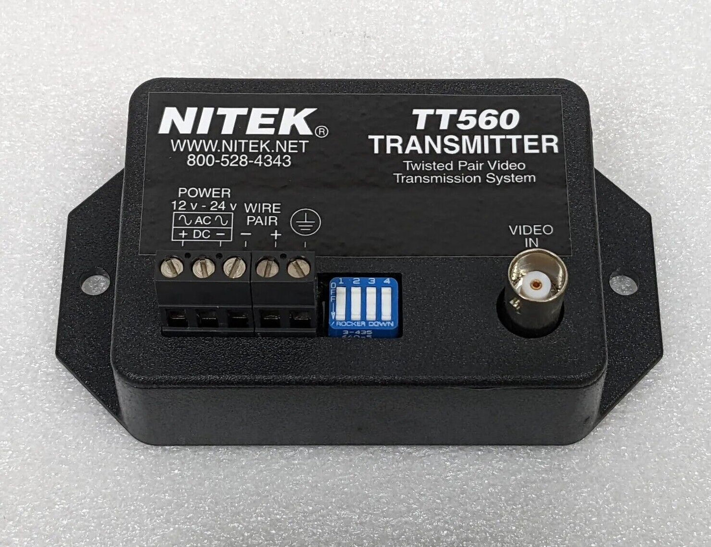 Nitek TT560 & TR560 Transmitter and Receiver Twisted Pair Transmission System