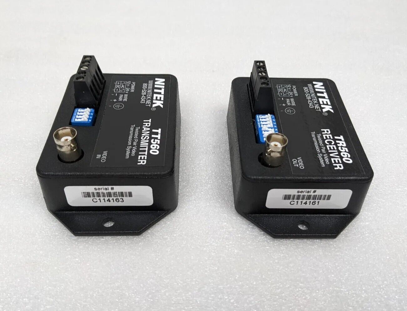 Nitek TT560 & TR560 Transmitter and Receiver Twisted Pair Transmission System