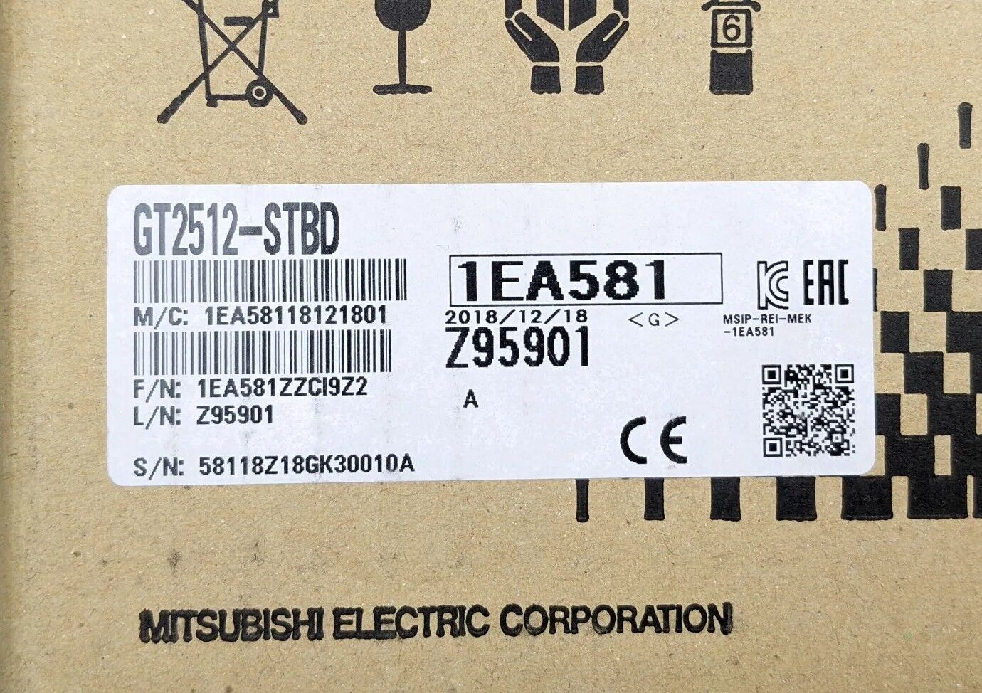 Mitsubishi GT2512-STBD GOT2000 Operator Interface Screen Panel