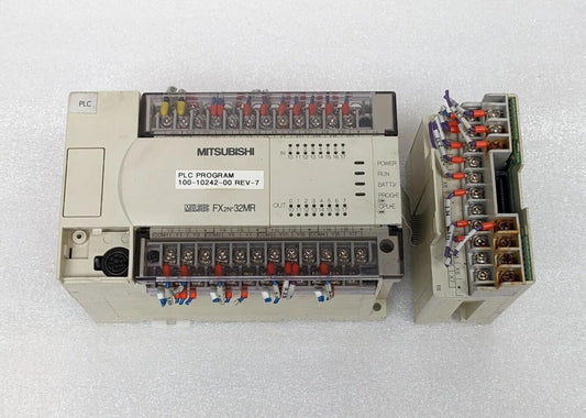 Untested | Mitsubishi FX2N-32MR Logic Controller Module w/ FX2N-16EX-ES/UL