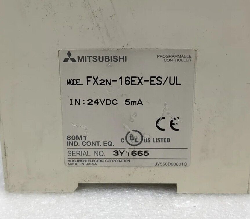 Untested | Mitsubishi FX2N-32MR Logic Controller Module w/ FX2N-16EX-ES/UL