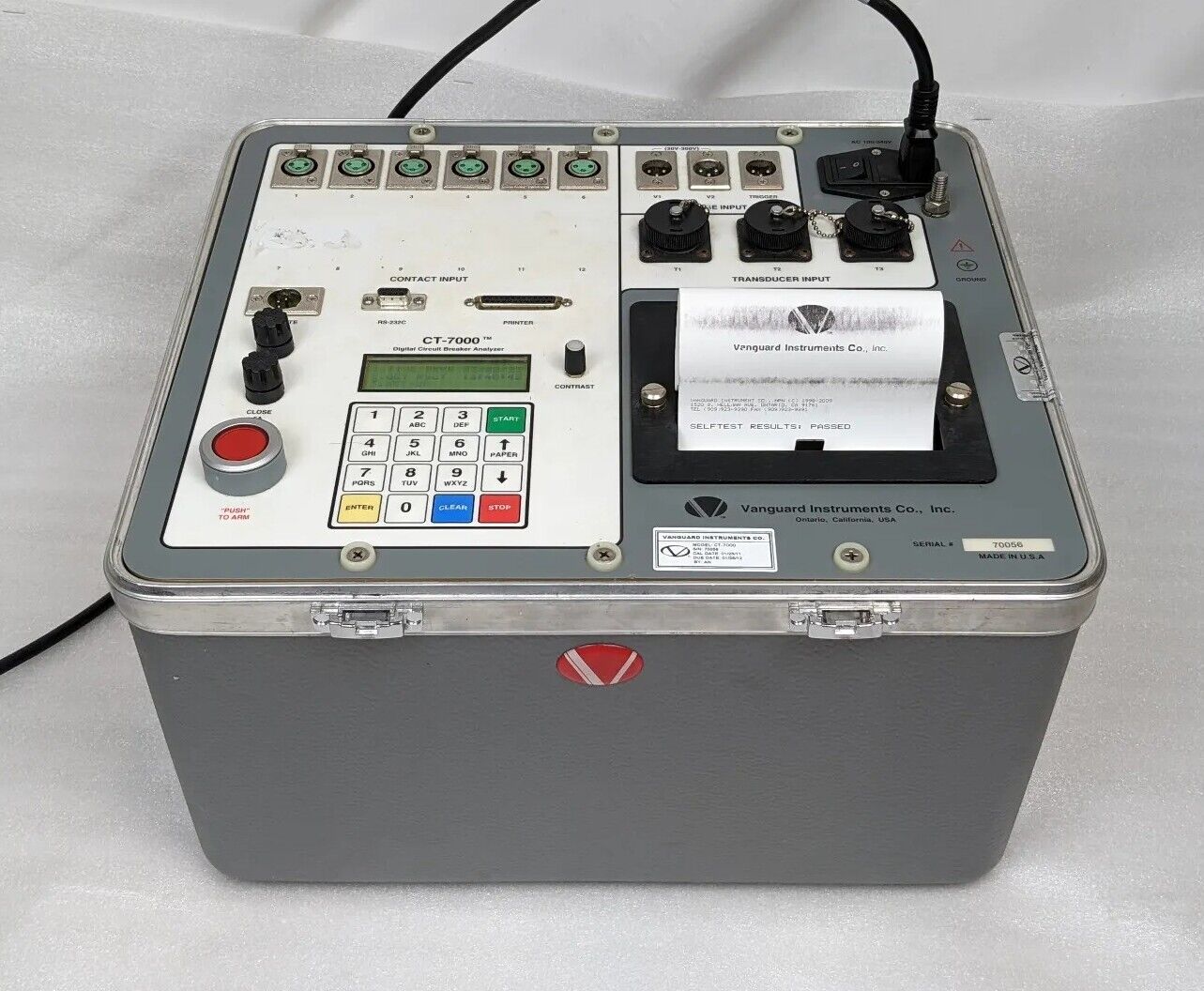 Vanguard CT-7000 Digital Circuit Breaker Analyzer | Vanguard Instrument CT-7000