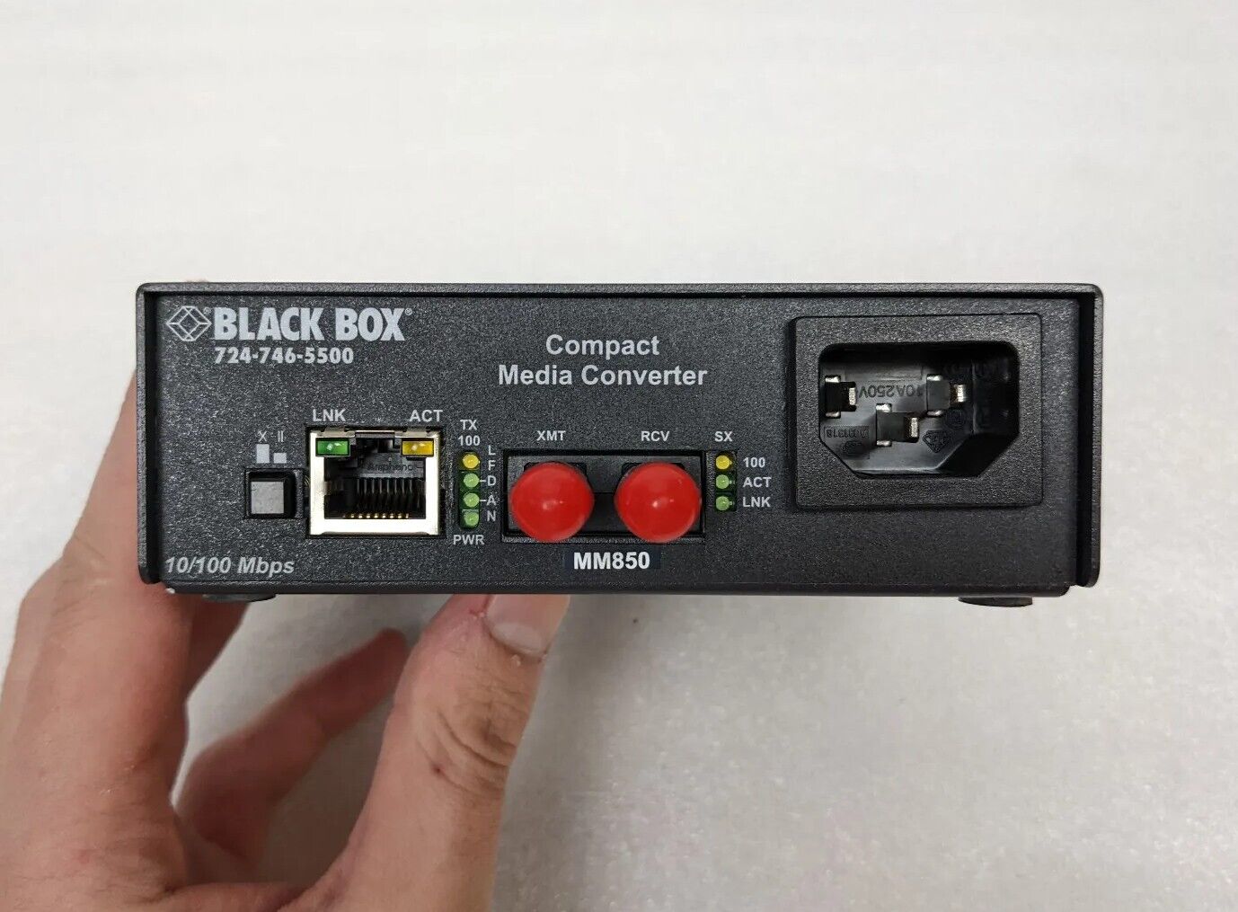 Black Box LMC7001A-R4 Compact Media Converter | MM850 10/100