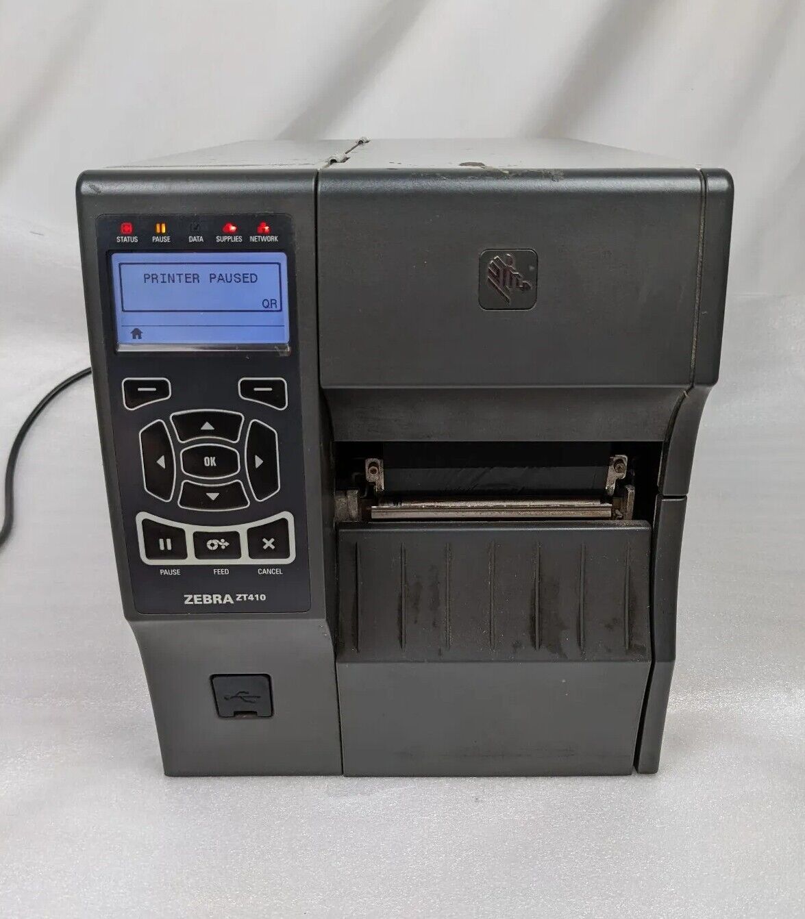 Zebra ZT410 Industrial Thermal Label Network Printer | Power Tested Only