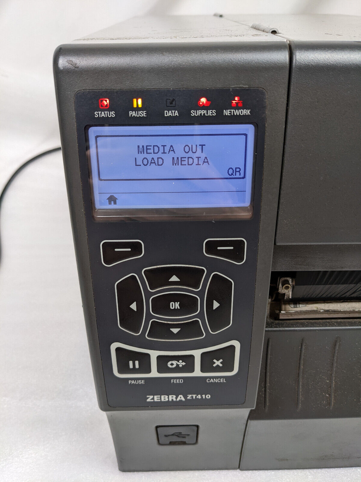 Zebra ZT410 Industrial Thermal Label Network Printer | Power Tested Only