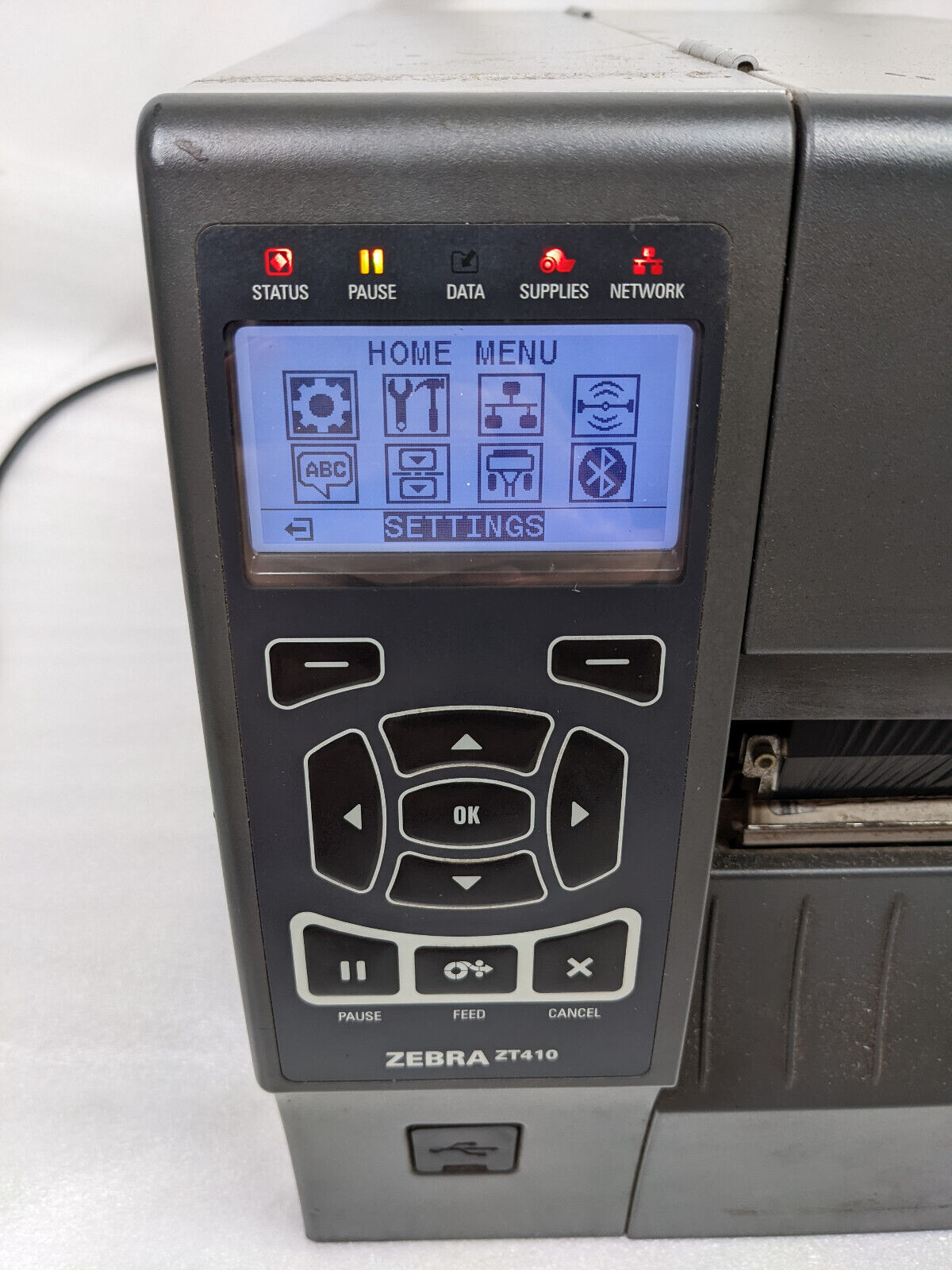 Zebra ZT410 Industrial Thermal Label Network Printer | Power Tested Only