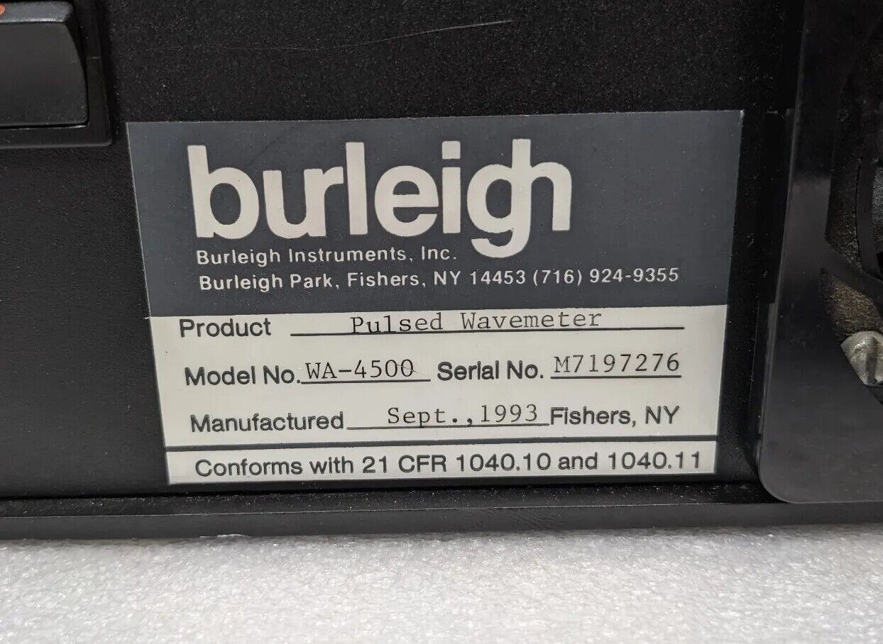 Burleigh WA-4500 Pulsed Wavemeter | Power Tested