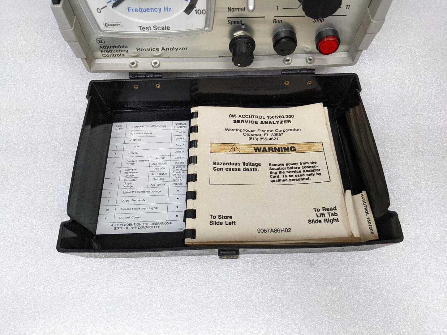 Westinghouse Accutrol 300 Service Analyzer