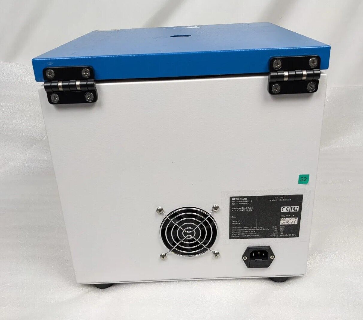 RegenLab PRP-Centri CH-1052 Centrifuge