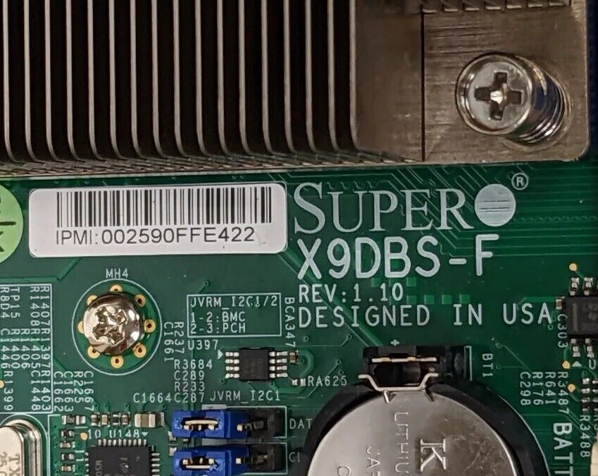 SuperMicro X9DBS-F Motherboard Server Node