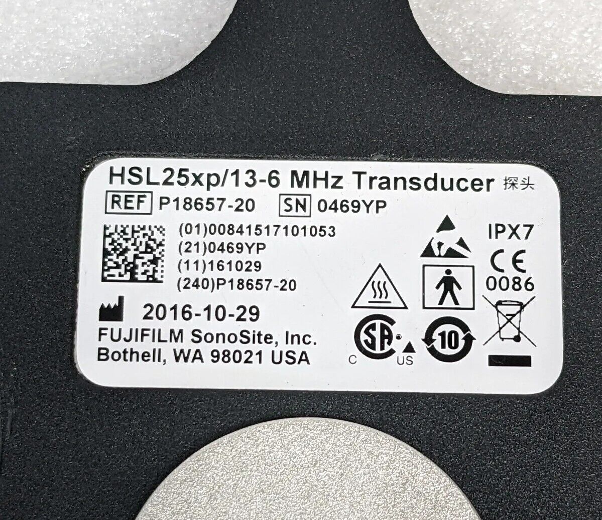 Sonosite HSL25x/13-6 MHZ Transducer | Untested | Free Returns