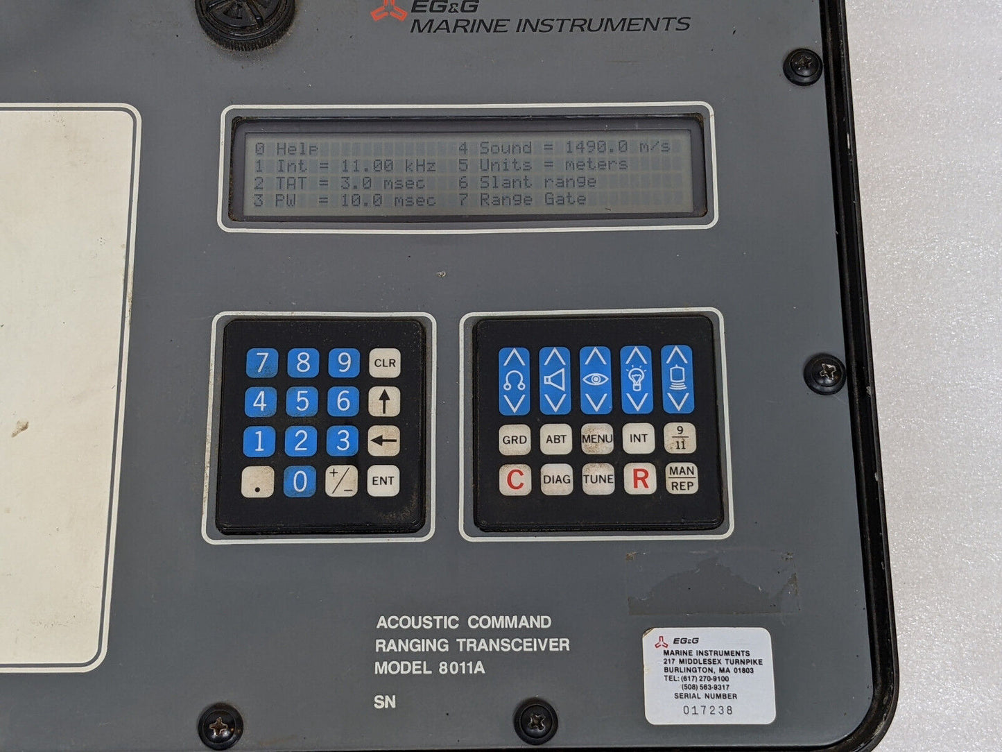 EG&G 8011A Acoustic Command Ranging Transceiver