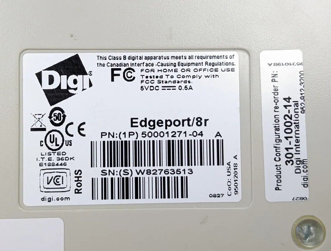 Digi 301-1002-14 | Edgeport/8R 50001271-04 RJ45 USB Converter