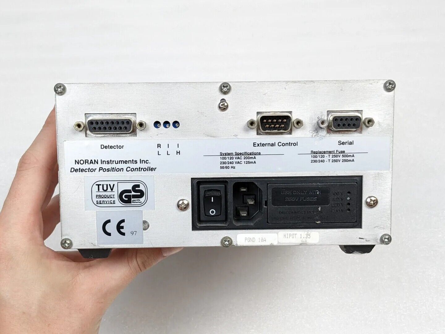 Noran Detector Position Controller PGND 18A HIPOT 1.35 700P132498 Rev. B