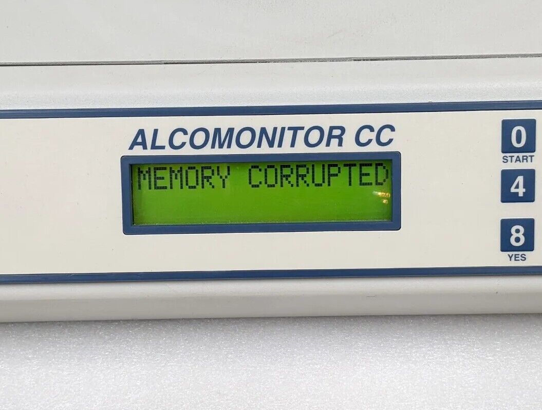 Intoximeter Alcomonitor CC Breathalyzer Portable Breath Test | Memory Corrupted | For Parts/Repair