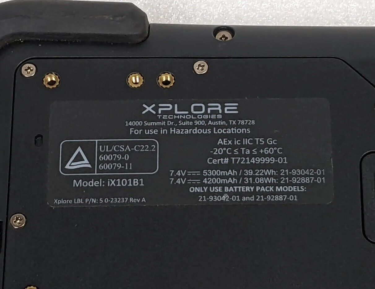 Xplore XSLATE D10 iX101B1 Tablet | Intel E3845 4GB 120GB SSD | Bad Battery No OS