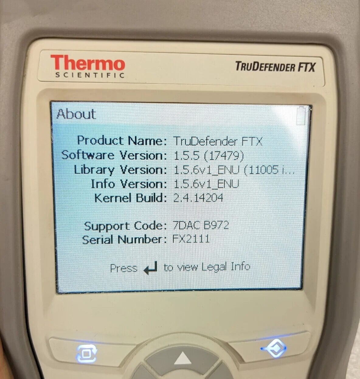 Thermo Scientific TruDefender FTX Handheld FTIR Chemical Identification