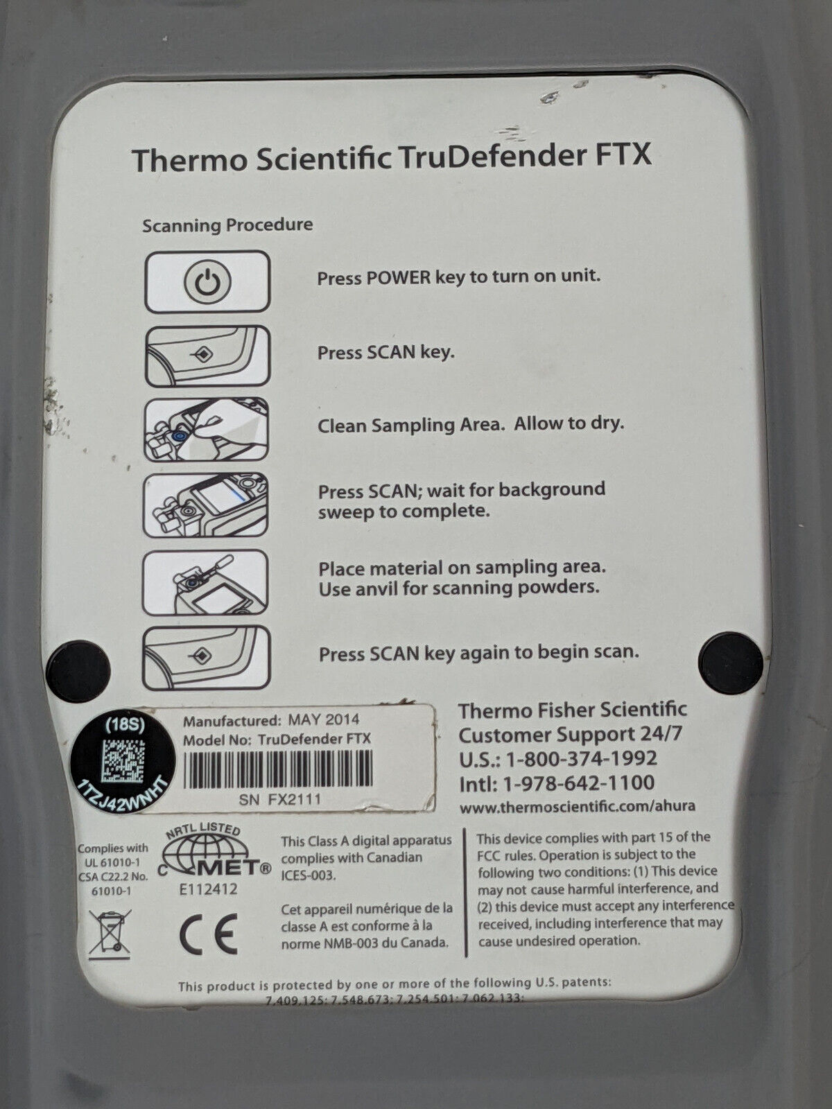 Thermo Scientific TruDefender FTX Handheld FTIR Chemical Identification