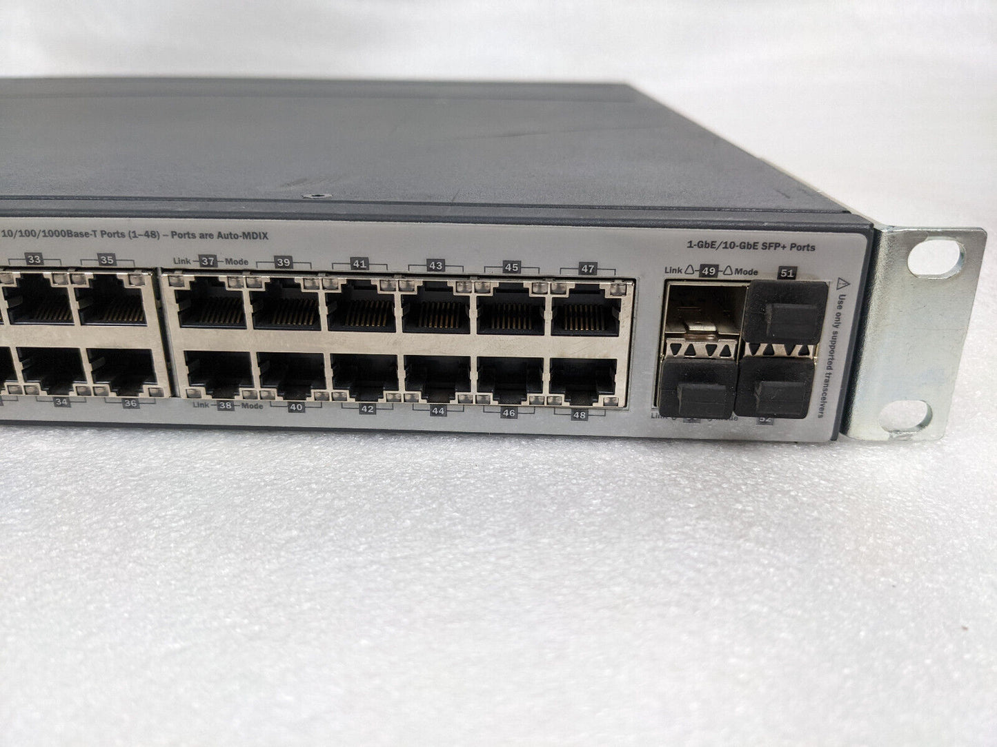 HP E3800 J9576A 48G-4SFP 48-Port Switch | No Power Supplies