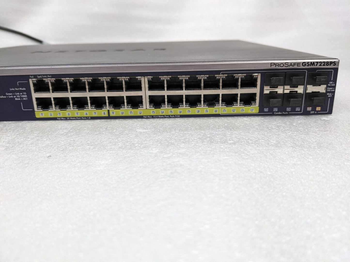 NetGear ProSafe GSM7228PS 24-Port Gigabit POE Network Switch