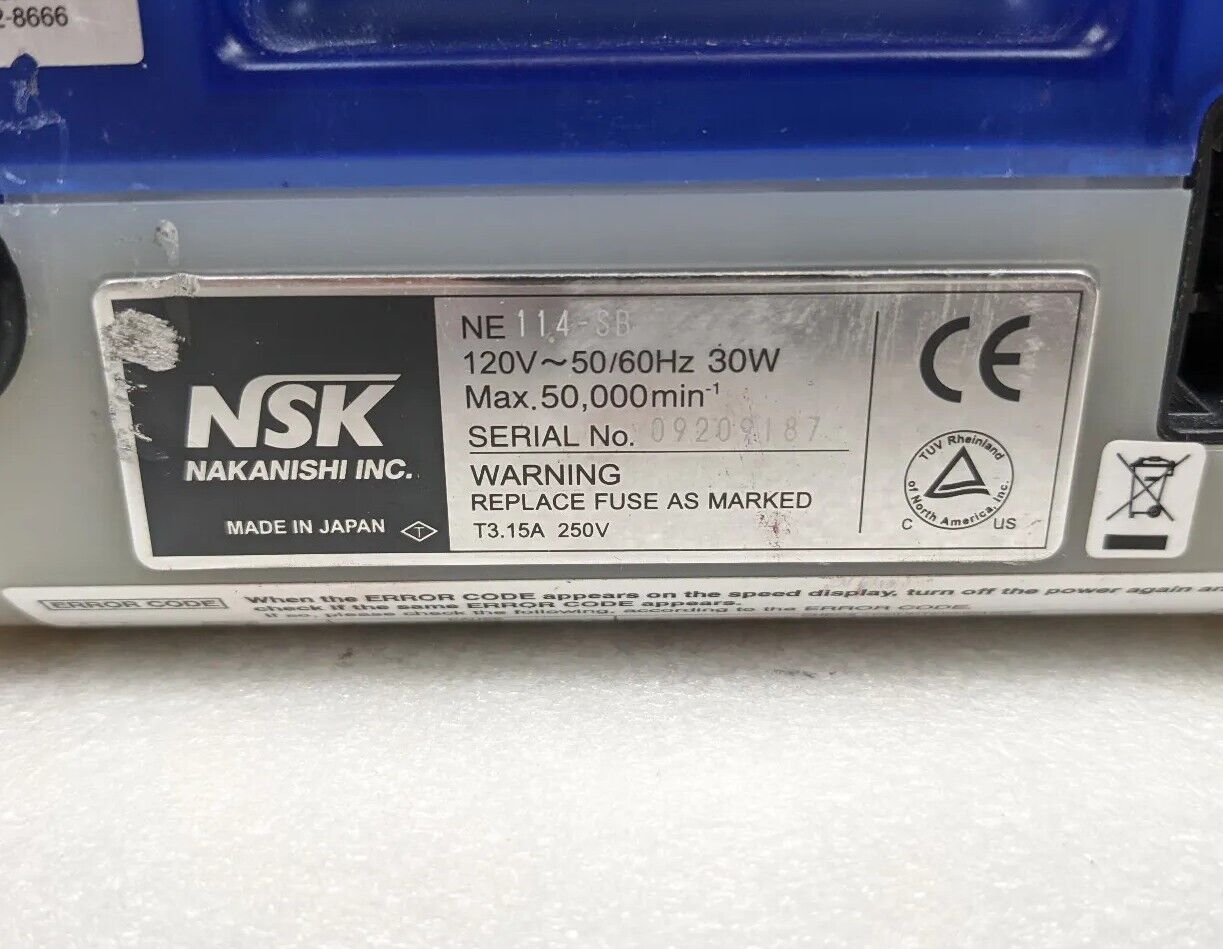 Brasseler NSK Z500 High Performance Dental Motor | NE114-SB | Motor Only