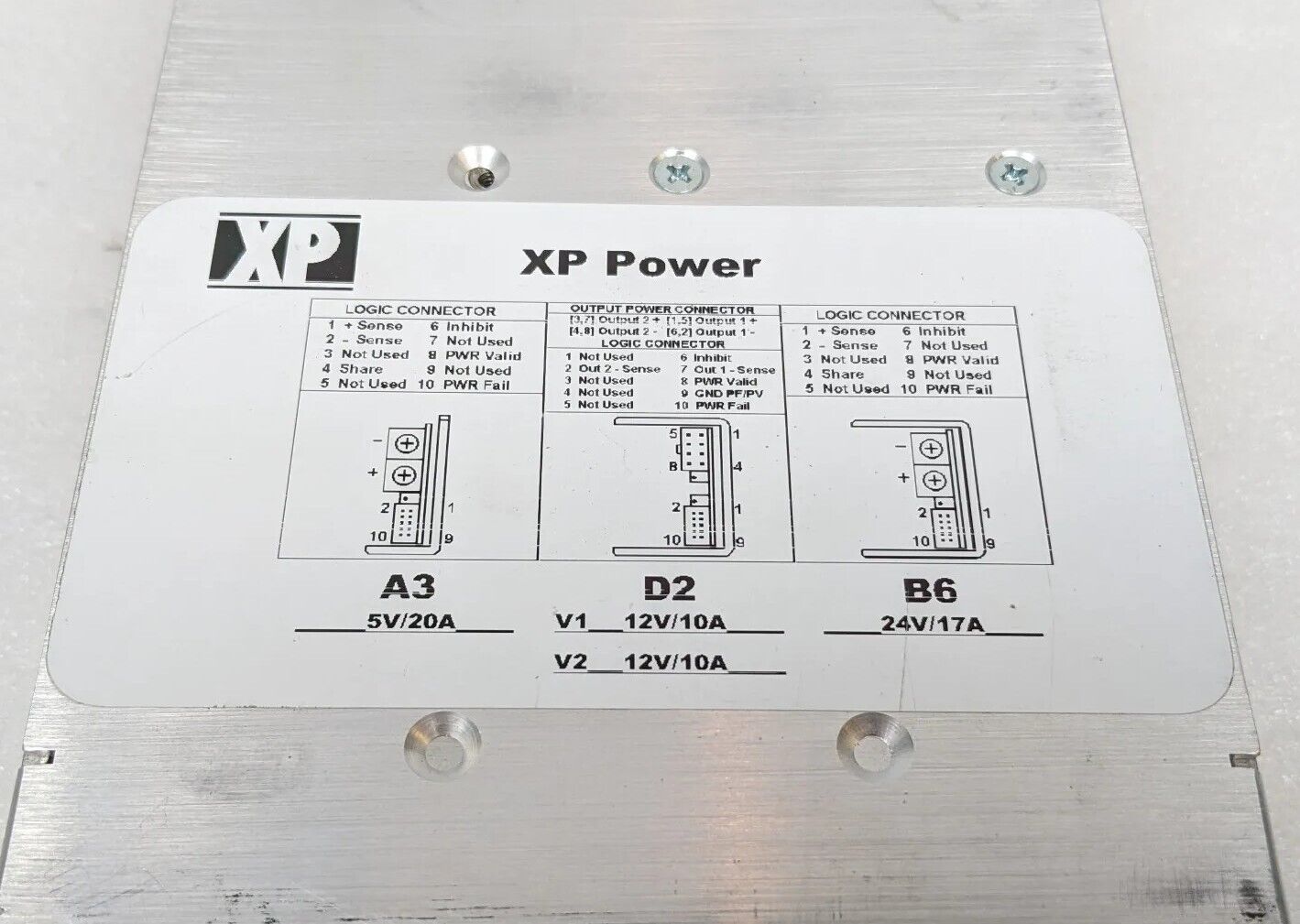 XP Power F7B6D2A0 Power Supply | Output: 5V/12V/12V/24V